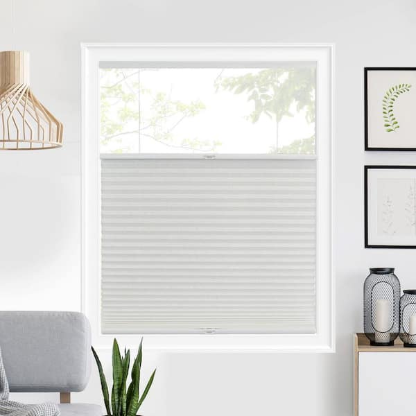 Chicology Cut-to-Size Pewter Cordless Top Down Bottom Up Light Filtering Polyester Cellular Shade 45.25 in. W x 84 in. L