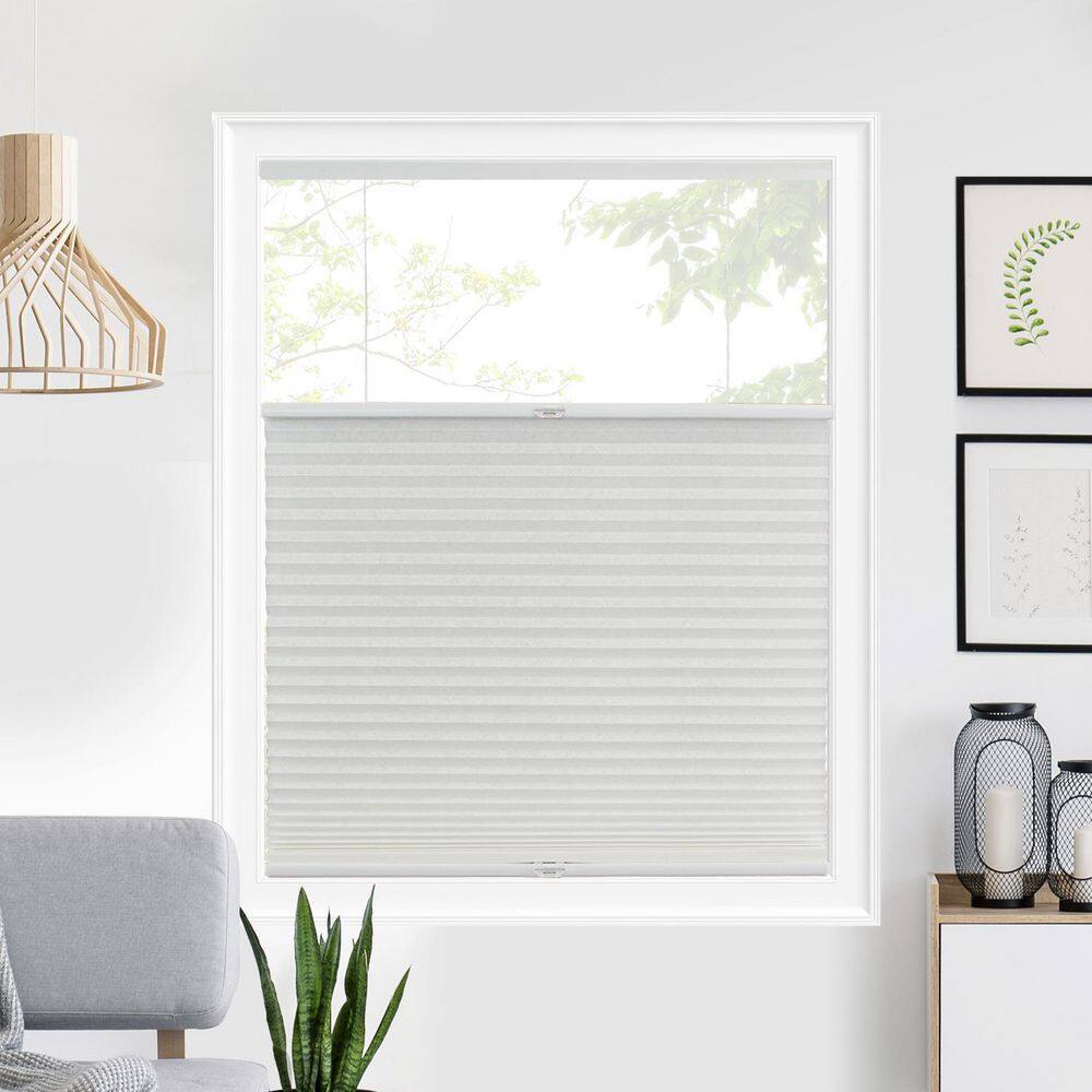 Cut-to-Size Pewter Cordless Top Down Bottom Up Light Filtering Polyester Cellular Shade 66.5 in. W x 48 in. L price history on PriceWatchPro