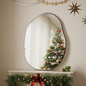 24 in. W x 32 in. H Irregular Modern Frameless MDF Wall Mirror