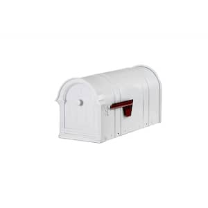 Manchester Steel and Aluminum White Post Mount Mailbox