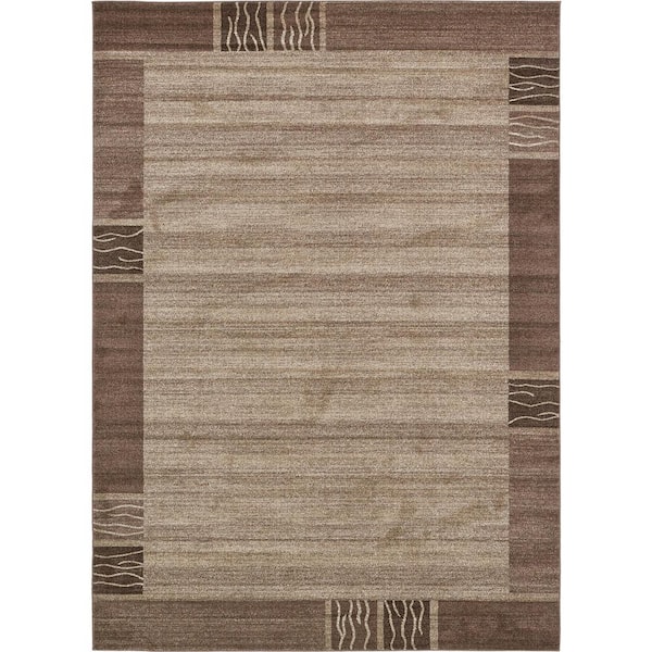 Unique Loom Del Mar Sarah Light Brown 8' 0 x 11' 4 Area Rug