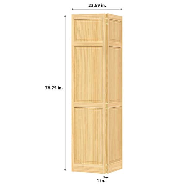 ReliaBilt 24-in x 80-in Clear 6-Panel Solid Core Unfinished Pine Wood Slab Door