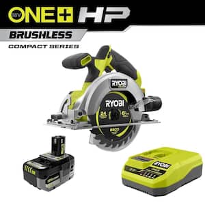 ONE+ HP 18V Brushless Cordless Compact 6-1/2 in. Circular Saw w/ FREE 4.0 Ah HIGH PERFORMANCE Battery & Charger