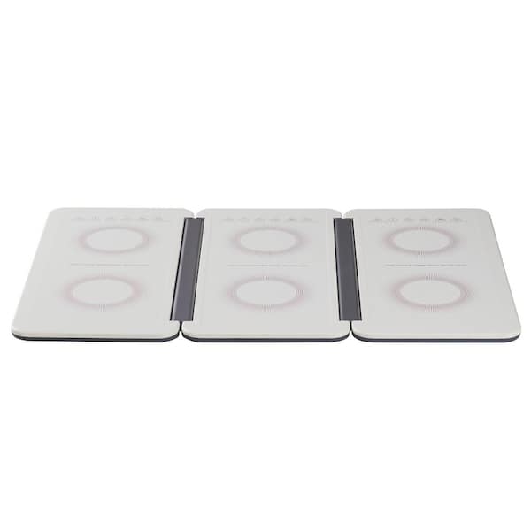 SKYSHALO Electric Warming Tray 1.95 qt. Stainless Steel in. Portable Buffet Server with Temperature Control White and 6 Crocks