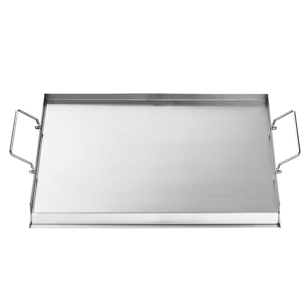 23 x 16 in. Stainless Steel Griddle Plate with Handles for Gas Grill, Flat Top Teppanyaki, Outdoor Cooking price history on PriceWatchPro