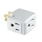 120 Pk Leviton Gray 15 Amp 120V Grounding Cube Tap Outlet Adapter 028-274 