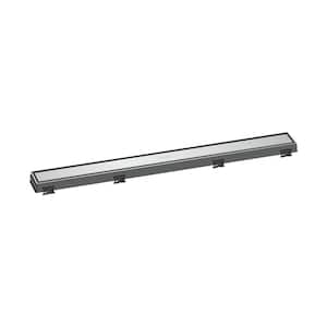 RainDrain Match Stainless Steel Linear Tileable Shower Drain Trim for 27 5/8 in. Rough in Chrome