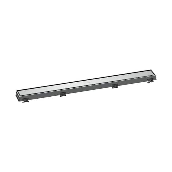 Hansgrohe RainDrain Match Stainless Steel Linear Tileable Shower Drain Trim for 27 5/8 in. Rough in Chrome