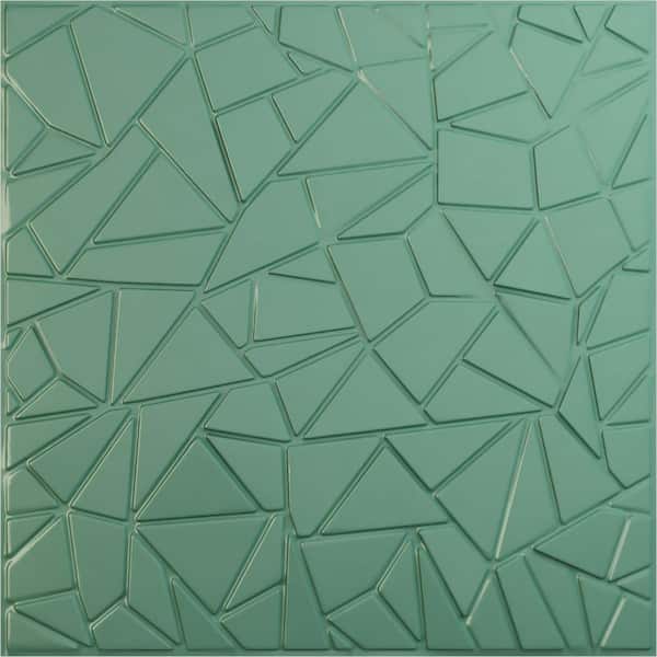 Ekena Millwork 19 5/8 in. x 19 5/8 in. Elwod EnduraWall Decorative 3D Wall Panel, Sea Mist (12-Pack for 32.04 Sq. Ft.)