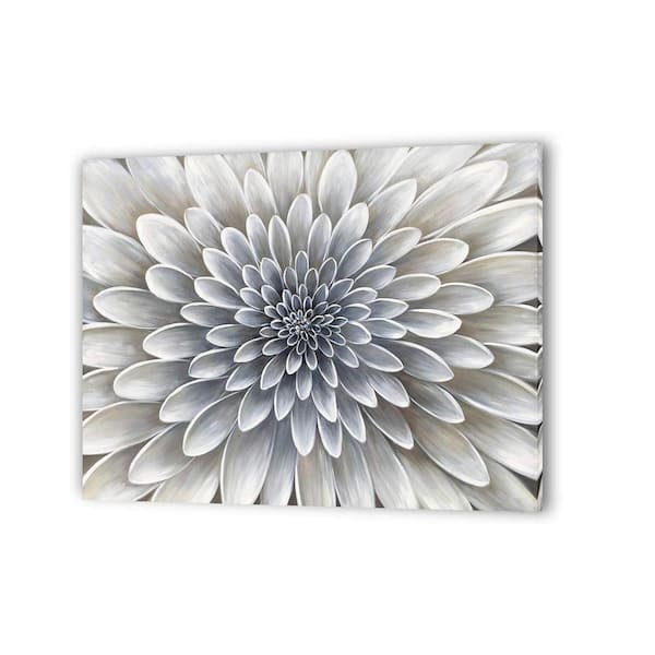 1-Piece Framed White Flower Canvas Wall Art Floral Canvas Pictures