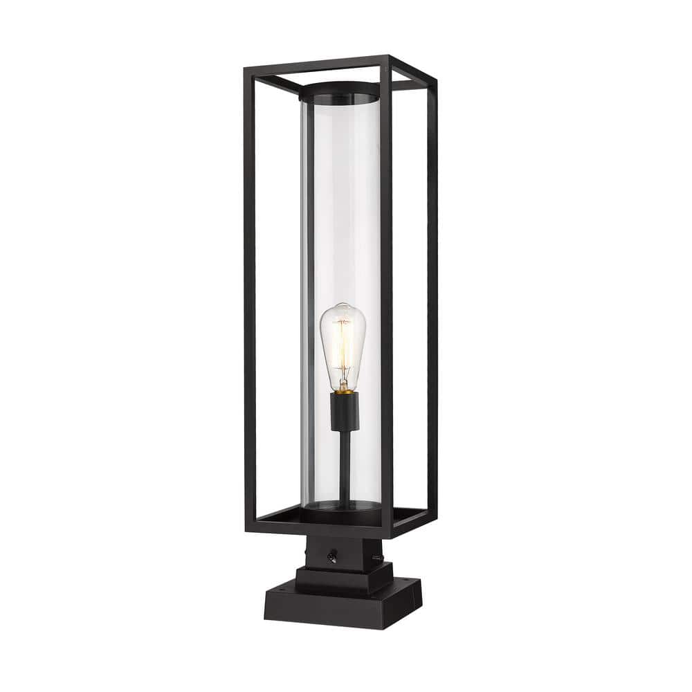 Dunbroch 28.75 in. 1-Light Black Aluminum Hardwired Outdoor Weather Resista