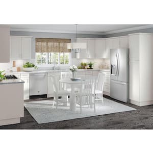Cambridge White Shaker Assembled Wall Kitchen Cabinet with 1 Soft Close Door (24 in. W x 12.5 in. D x 36 in. H)