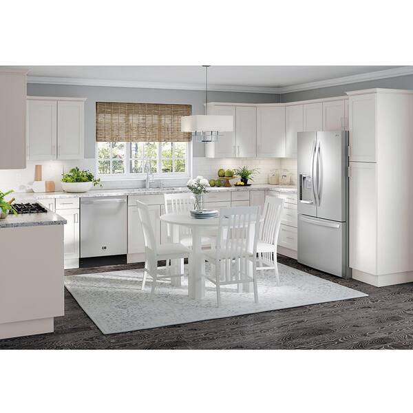 Cambridge Shaker Assembled 36x18x24.5 in. Refrigerator Wall Cabinet with 2 Soft Close Doors in White Cambridge Shaker Assembled 36x18x24.5 in. Refrigerator Wall Cabinet with 2 Soft Close Doors in White