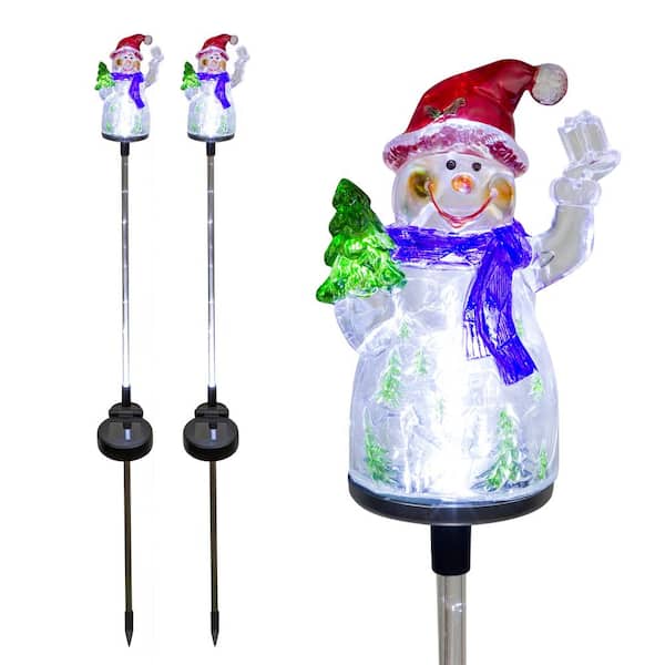 Kaufe Santa Claus Solar Light Snowman Ground Mounted Lamp New