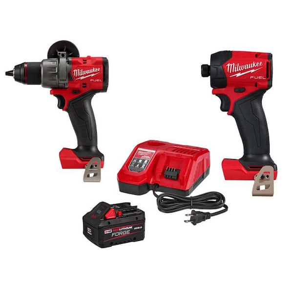 M18 FUEL 18V Lithium-Ion Brushless Cordless 1/2 in. Drill/Driver w/ Impact Driver & Battery/Charger Starter Kit