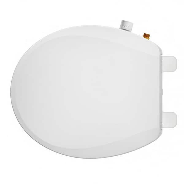 Round Bidet Toilet Seat with Quiet-Close, Non-Electric Bidet Mode with Dual Nozzles, White