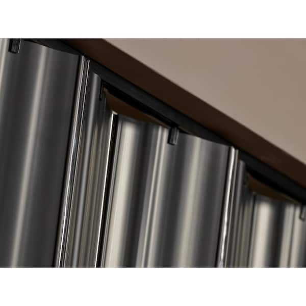 Spectrum Dunes 48 in. x 80 in. Black Vinyl Accordion Door with