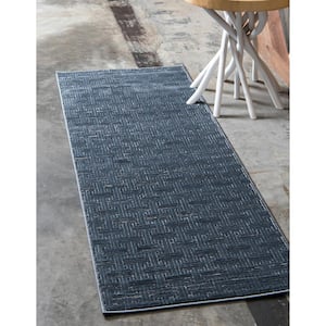 Uptown Collection Park Avenue Navy Blue 2' 2 x 6' 0 Runner Rug