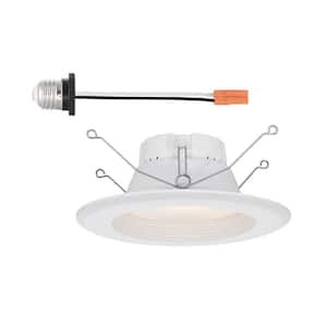 5 in./6 in. Selectable CCT Integrated LED White Baffle Recessed Trim