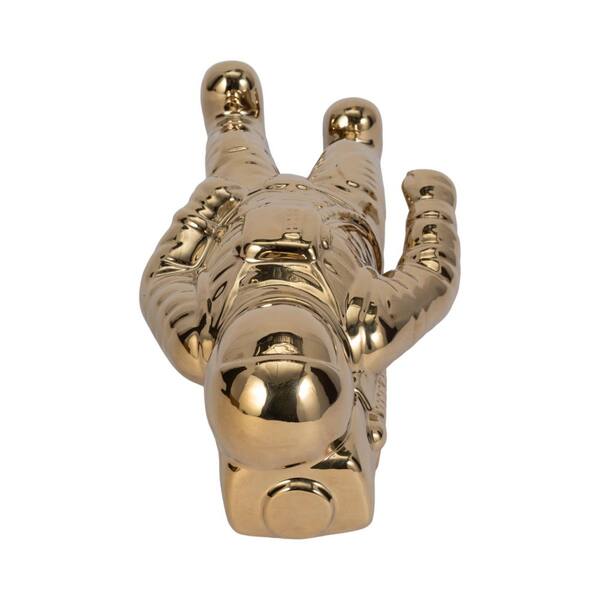 Liv & Skye Gold 6 in. x 11 in. Ceramic Astronaut Contemporary