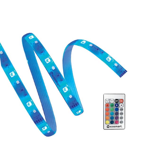 16.4 ft. Plug-In Dimmable Cuttable Color-Changing Integrated LED Strip Light