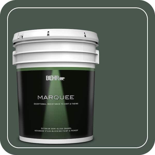 BEHR MARQUEE 5 gal. #ECC-45-3 Conifer Semi-Gloss Enamel Exterior Paint & Primer