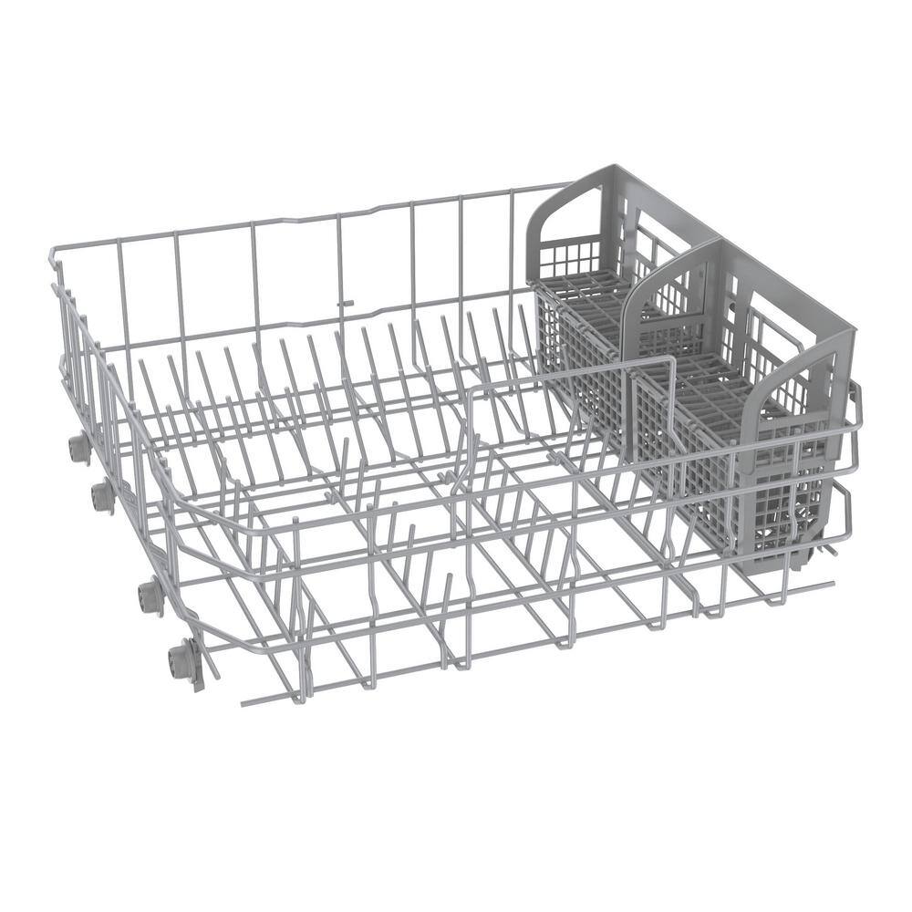 24" White Built-In Dishwasher with Stainless Steel Tub