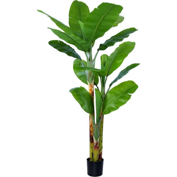 7ft Artificial Banana Tree 84in Faux Green Indoor Outdoor Tropical