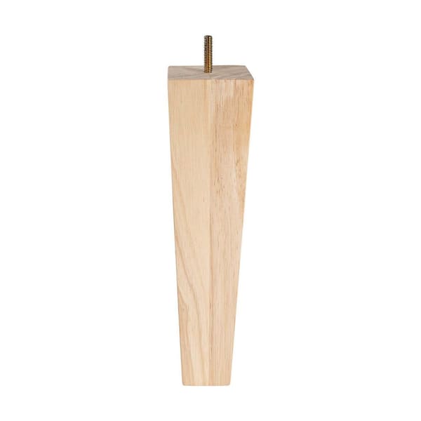 (4-Pack) Mid-Century Stained Espresso 12 in. x 2-3/4 in. Square Solid Wood Replacement Tapered Leg for Furniture
