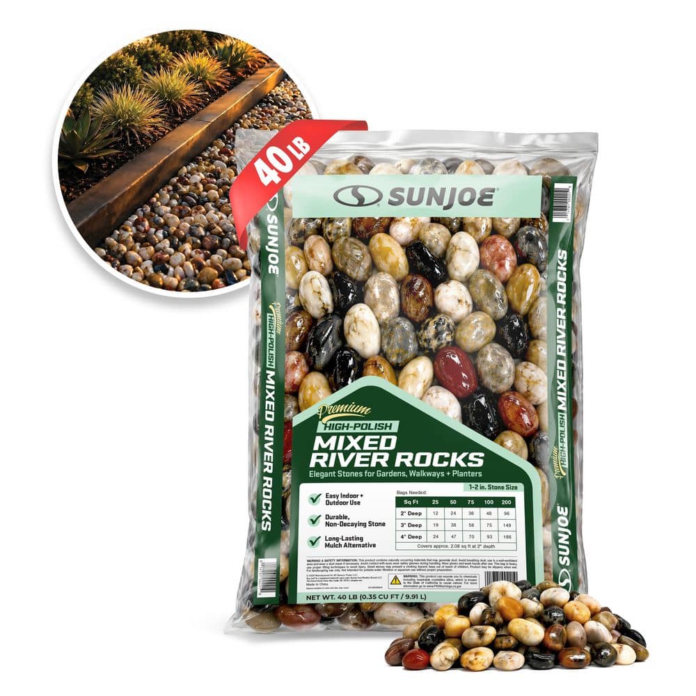 0.35 cu. ft. Premium High-Polish Mixed Decorative River Rocks, 1-2 in. Stone Size, 40-lb. Bag price history on PriceWatchPro