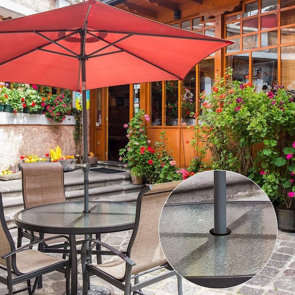 brown plastic patio umbrella table ring Kingsley Bate Hole Reducer It provides stability for your umbrella PEUTIER Parasol Hole Ring Plug