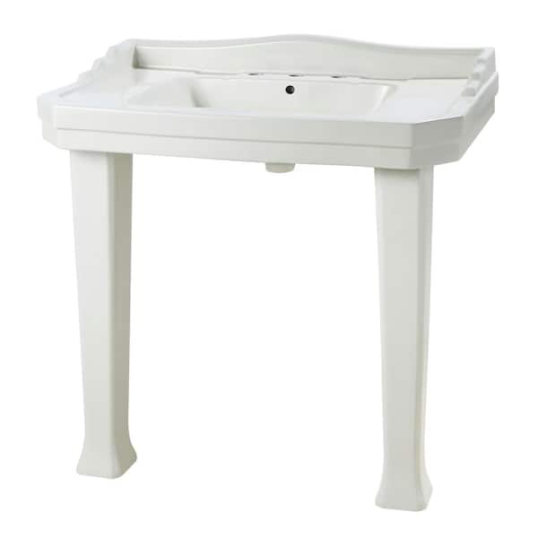 Pegasus Series 1900 Console Lavatory and Pedestal Combo in Biscuit