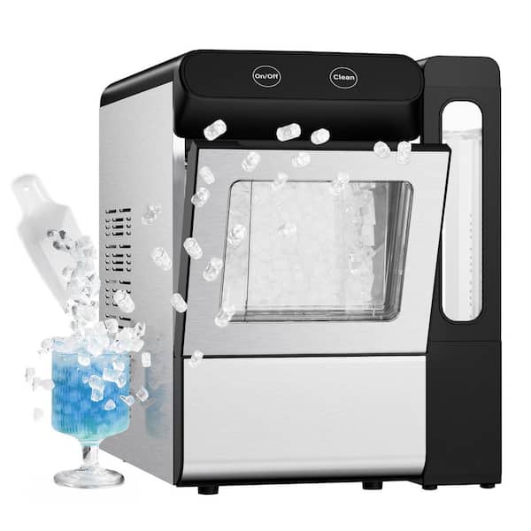 9.9in. 26 lbs. Nugget Portable Countertop Ice Maker in Black with Auto-Clean and Smart Alerts