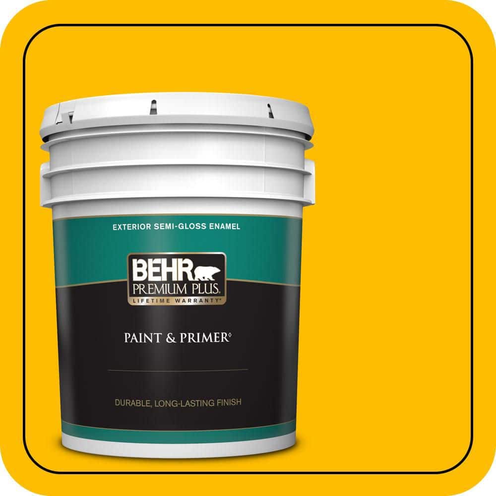 5 gal. #340B-7 Empire Yellow Semi-Gloss Enamel Exterior Paint & Primer price history on PriceWatchPro