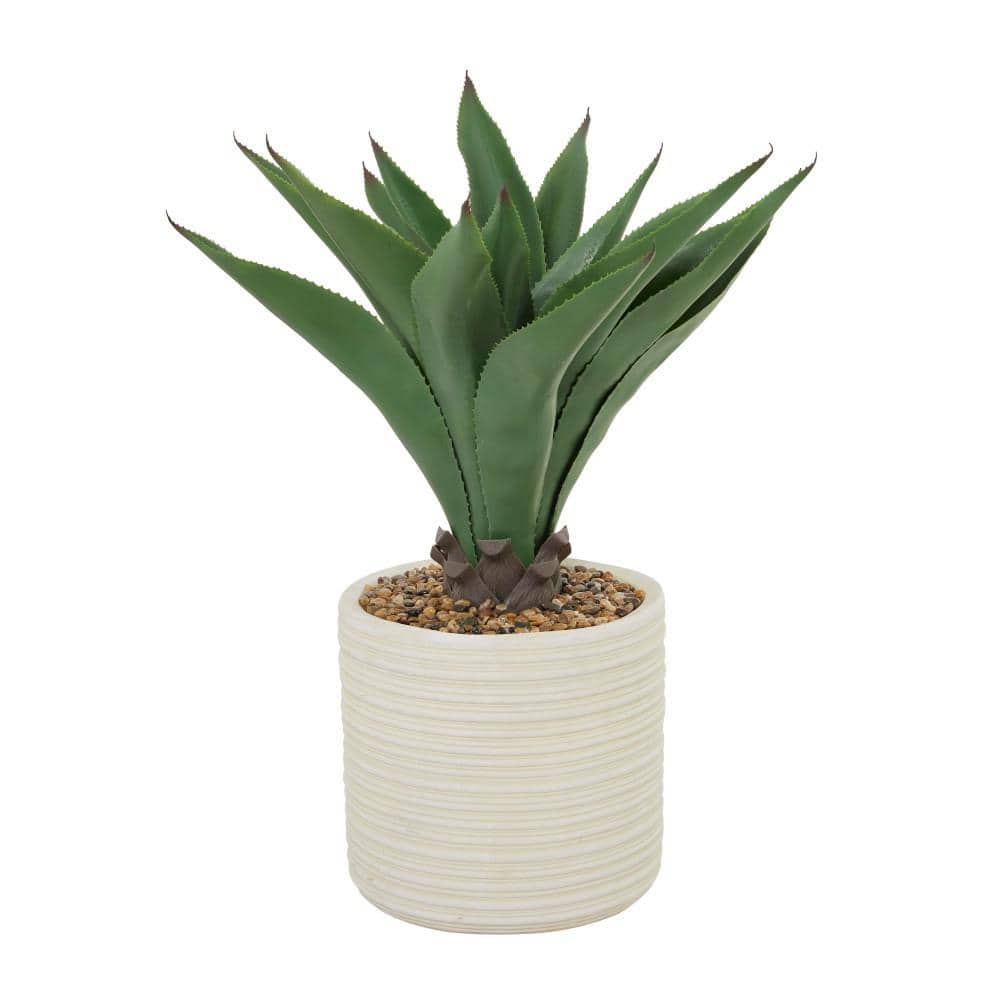 Lush 31" Agave Artificial Floor Plant in Round Plastic Pot