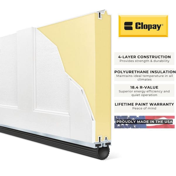 Clopay Coachman Linear Design 16 ft x 7 ft Insulated 18.4 R-Value