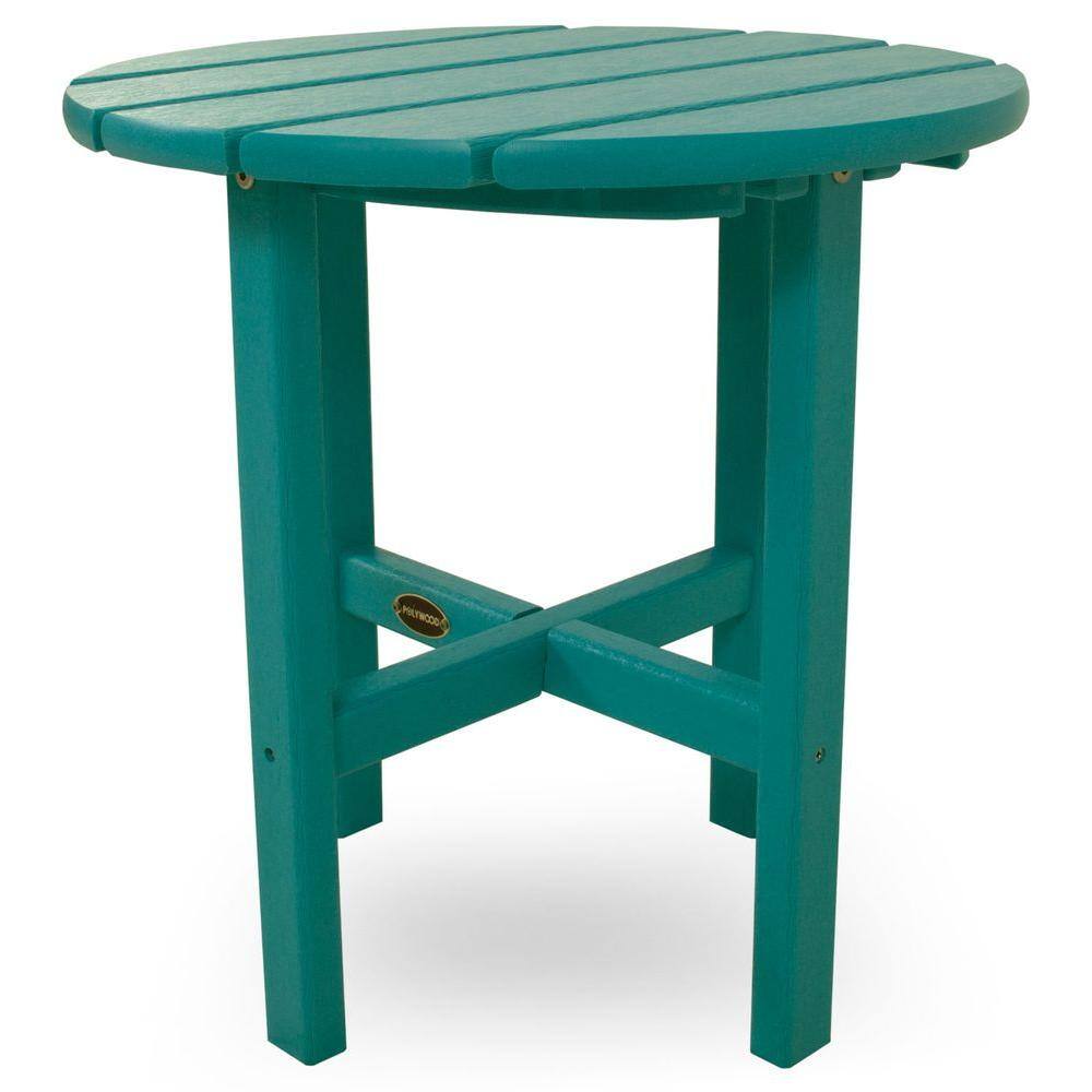 Aruba Green 18" Round Outdoor Side Table