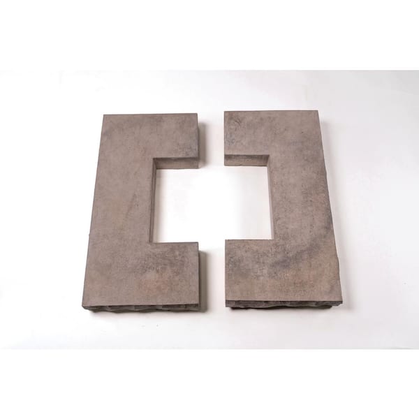 Smoke Flat Split Column CapStone 18 in x 18 in for 8x8 Post