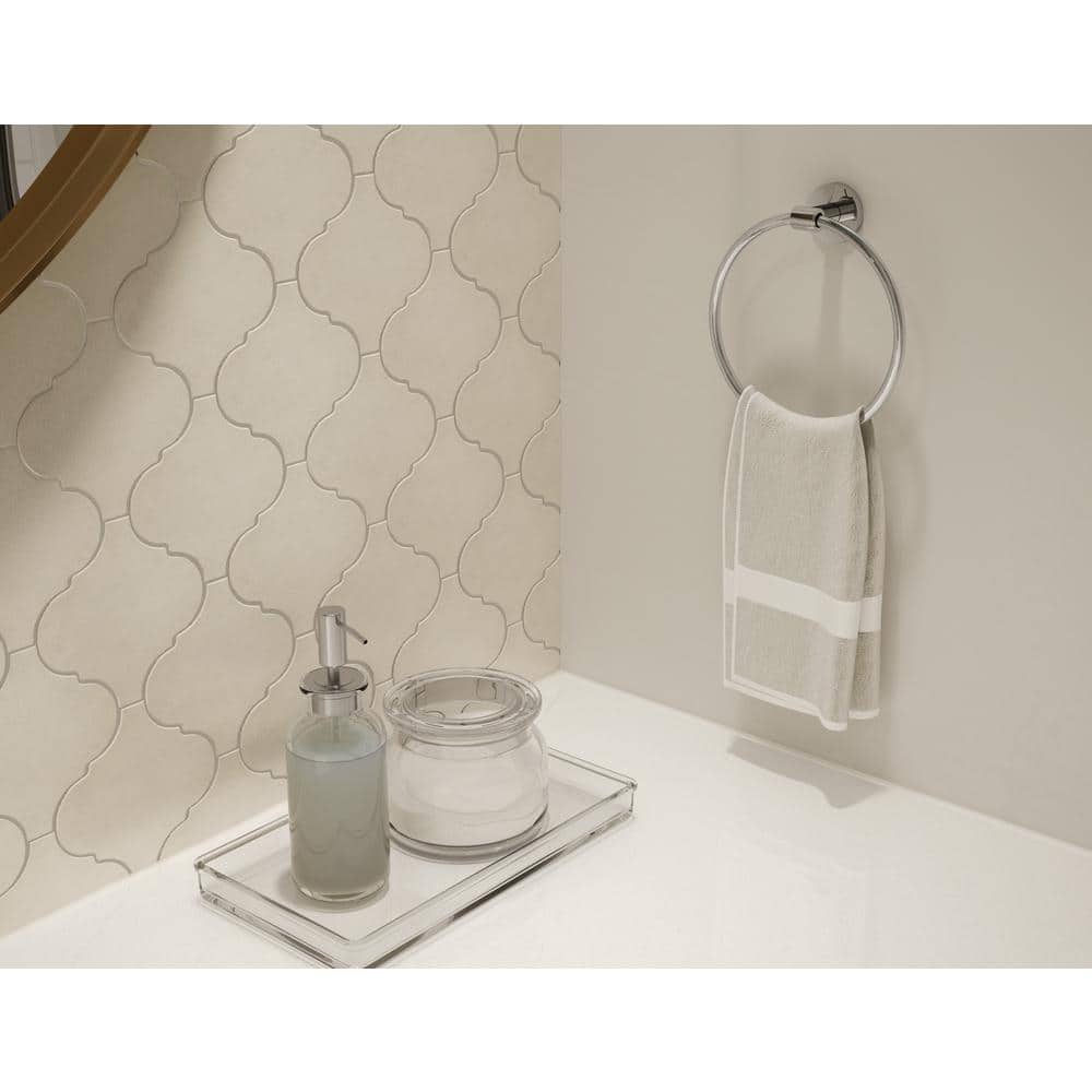 Chrome Wall Mounted Metal Towel Ring