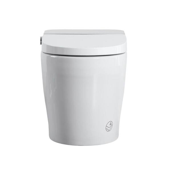 Helen Tankless Elongated Smart Toilet Bidet 1.28 GPF in White with Auto Flush, Heated Seat, Warm Water and Dryer