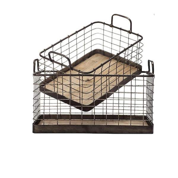 Generic unbranded Anderson Iron Basket Tray (Set of 2)