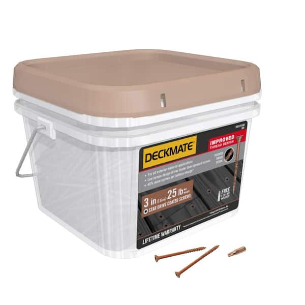 DECKMATE #9 x 3 in. Star Flat-Head Wood Deck Screw 1 lb.-Box (73-Piece)  115969 - The Home Depot