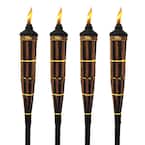 60 in. Royal Polynesian Bamboo Torch Dark Finish (Pack of 4)