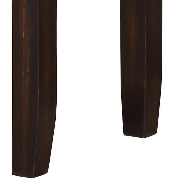 Ally 48'' Dark Brown Faux Leather Wood Dining Bench