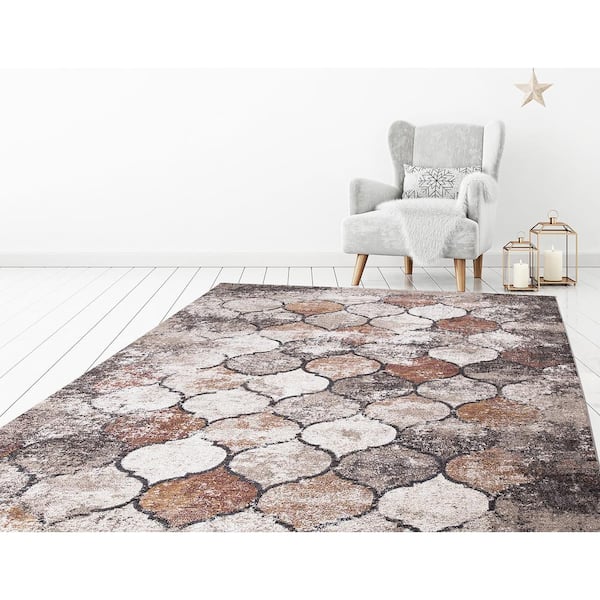 StyleWell AlinO Multi 3 ft. x 4 ft. Quatrefoil Area Rug