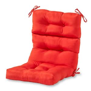 Solid Salsa Outdoor High Back Dining Chair Cushion
