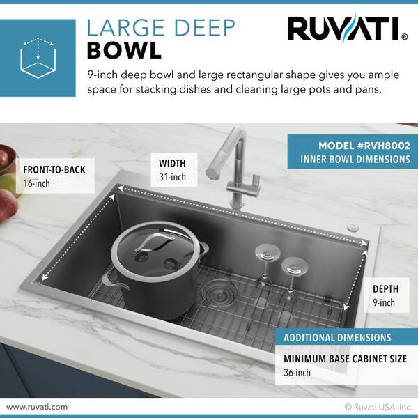 Ruvati Drain Cover for Kitchen Sink and Garbage Disposal, Brushed Stainless  Steel