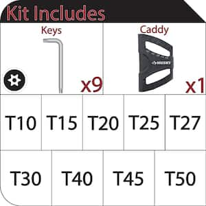 Magnetic Tamperproof TORX L- Key Set (9-Piece)