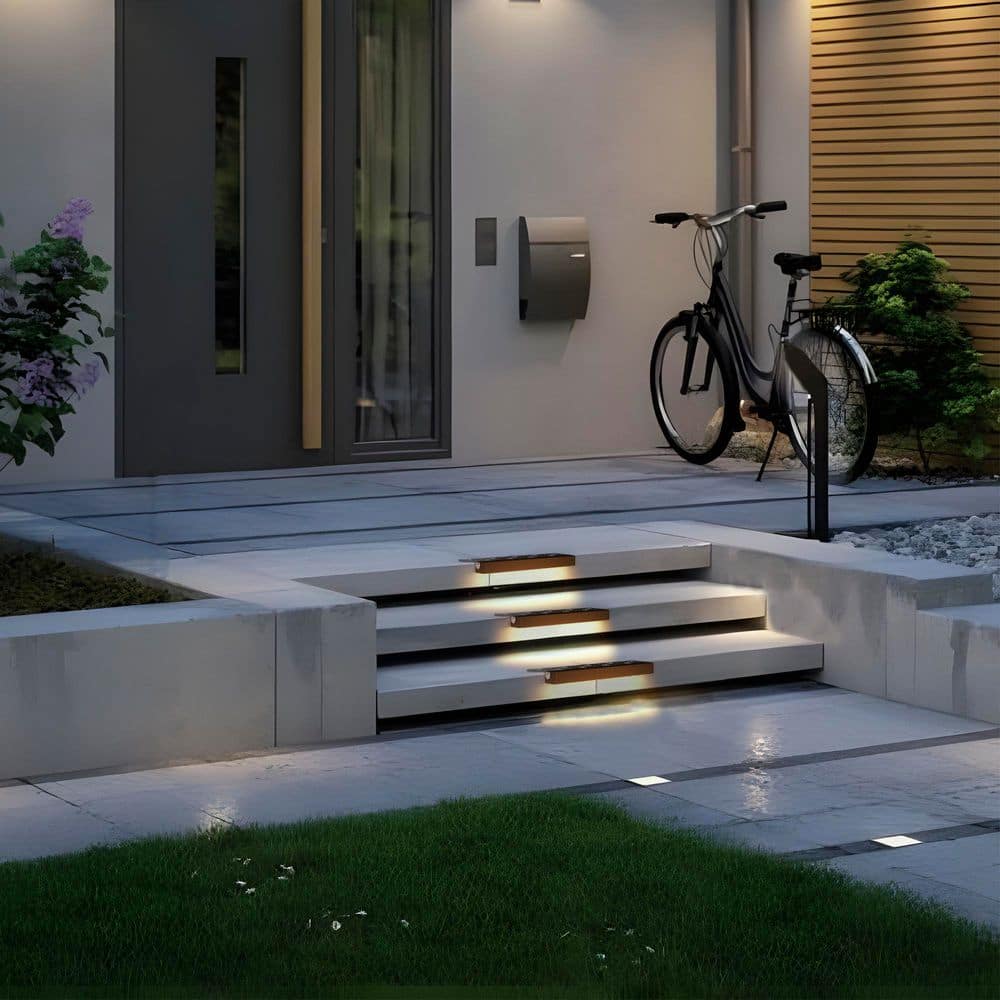 290-Lumens Low Voltage 12 in. Brown Aluminum Integrated LED Dimmable Hardwired Outdoor 5CCT Stair Light 16-Pack price history on PriceWatchPro