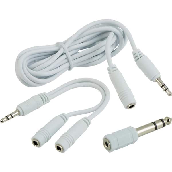 GE 6 ft. Headphone Adapter Kit and Extension Cable with Asst. Adapters